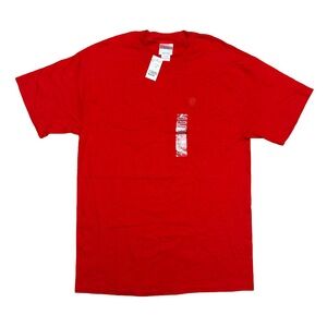 Vintage 1990’s Warner Bros Studio Store Embroidered WB Shield T-Shirt Red Medium